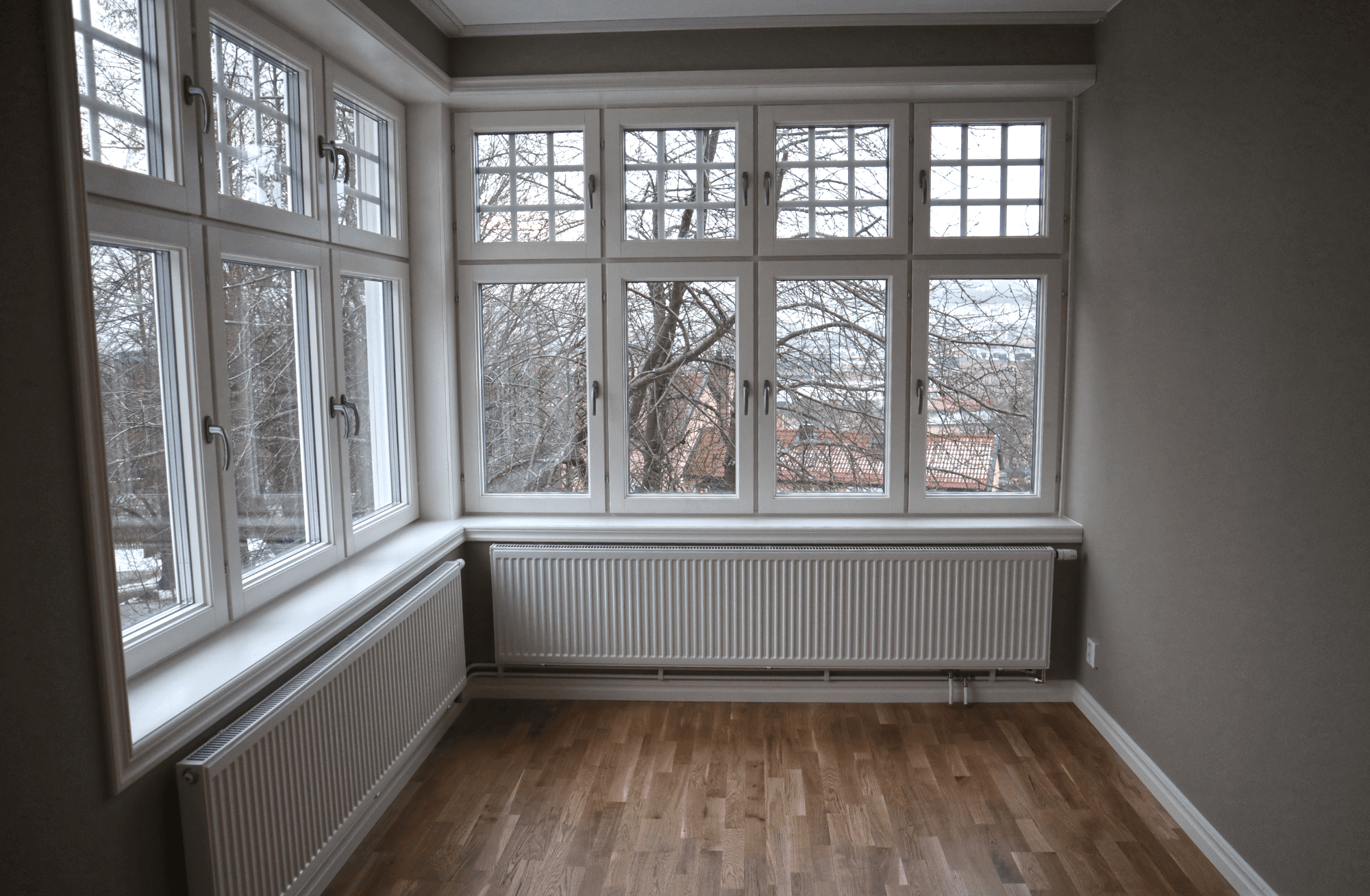 Punchveranda i lägenhet vid Villa Humlegården i Sundsvall